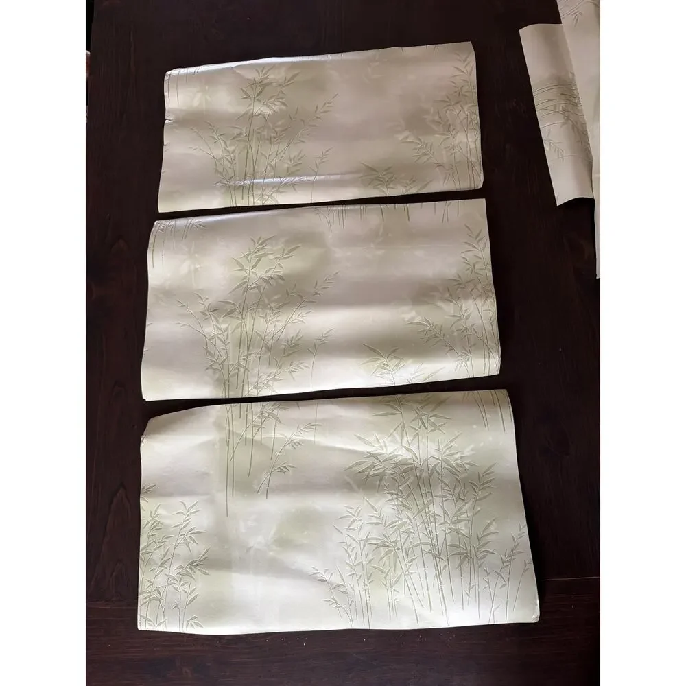 Vintage Bamboo Wallpaper Green Stalks Retro DIY Junk Journal Scrapbooking Gift